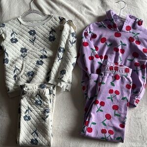 Toddler Girl Spring Bundle – 2 Matching Sets + Floral Dress – Size 5